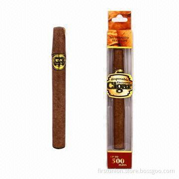 Large Vapor Disposable E-cigars, Up to 500 Puffs, Dark Brown Appearance
